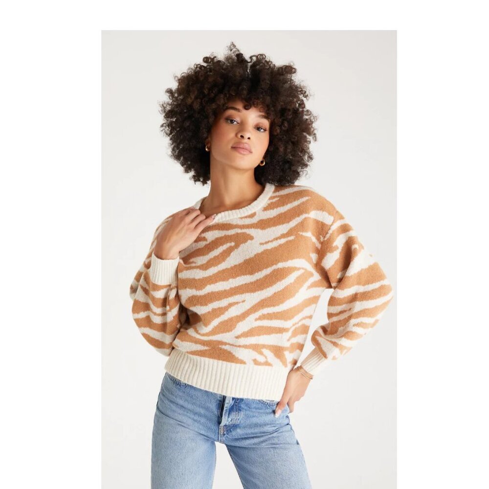 Z Supply  Cloud Sandstone Stripe Sweater